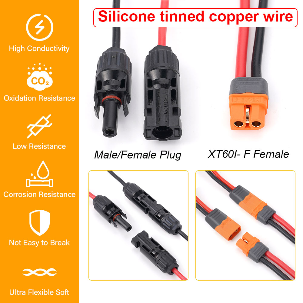 1/2/3M Solar Connector to XT60 - Ipex Connector review and price