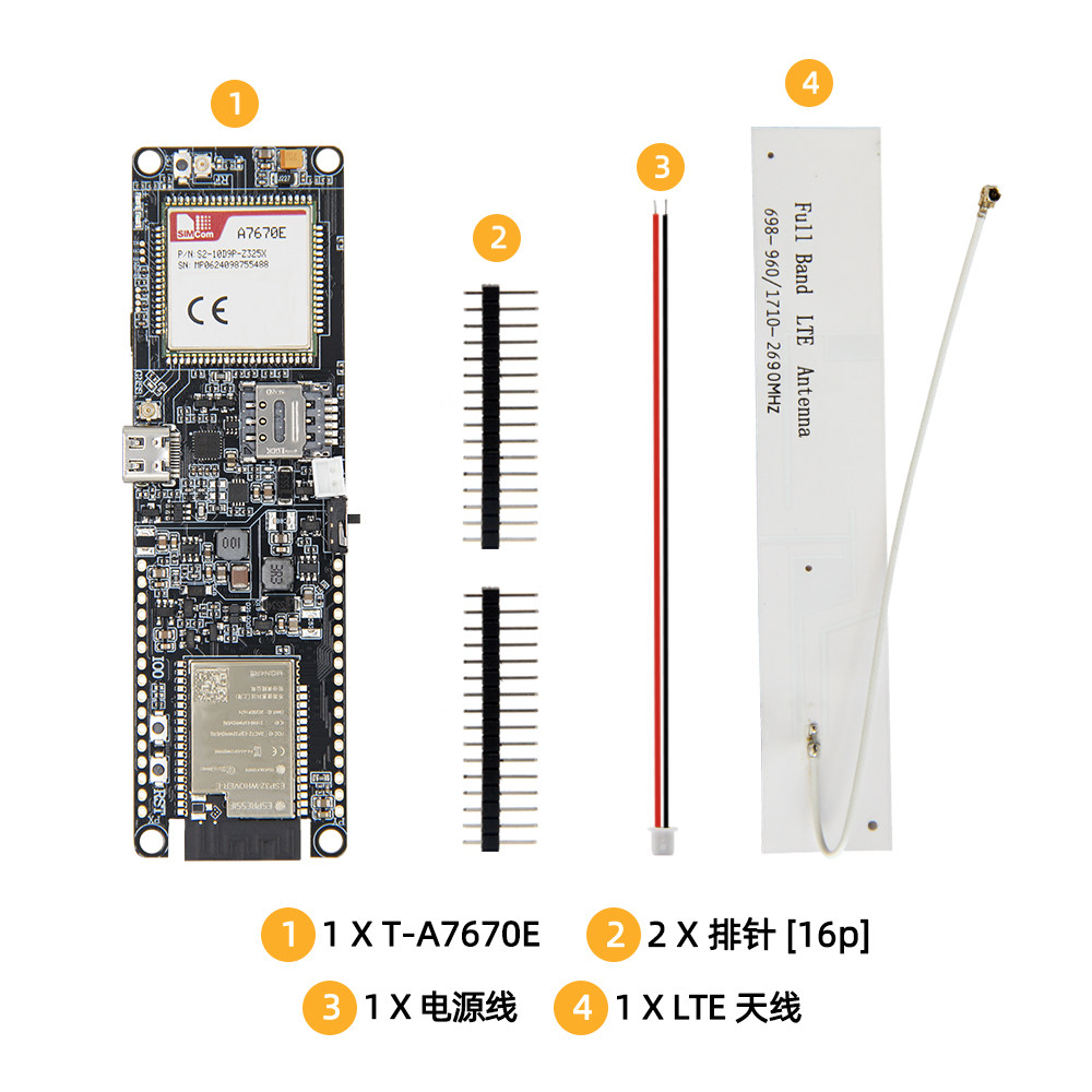 LILYGO T-A7670E ESP32 Module,  - Esp32 Battery Holder Lipo review and price