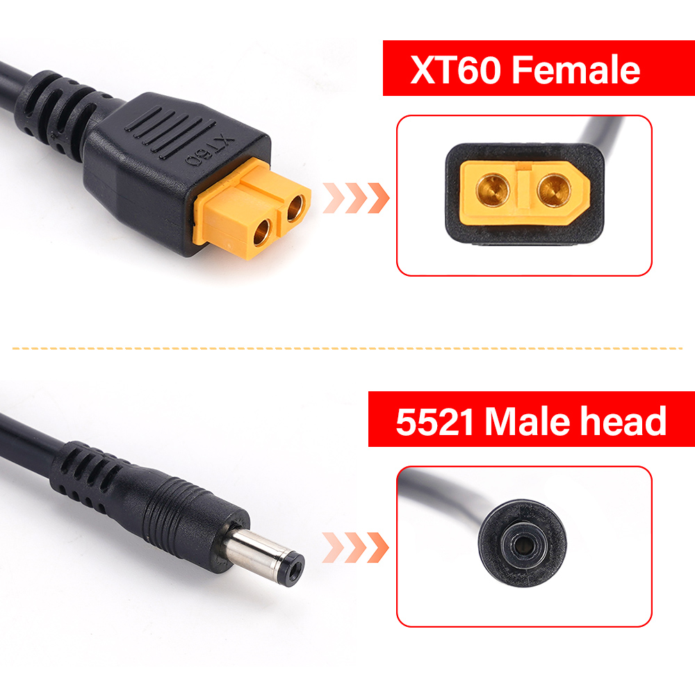 XT60 Female Connector To DC552 - Ipex Connector review and price
